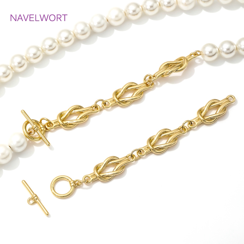 Jewelry Making Articles - 18K Gold Plated OT Clasps Toggle