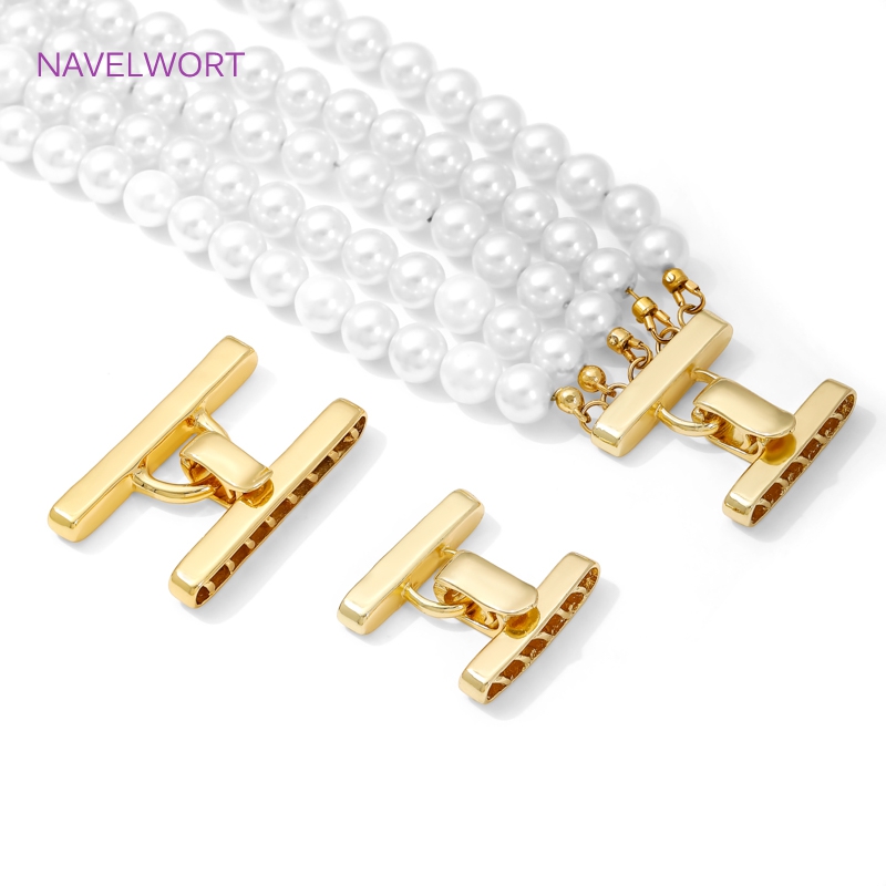 Jewelry Making Articles - Multi Strands Necklace Clasp 18K Gold