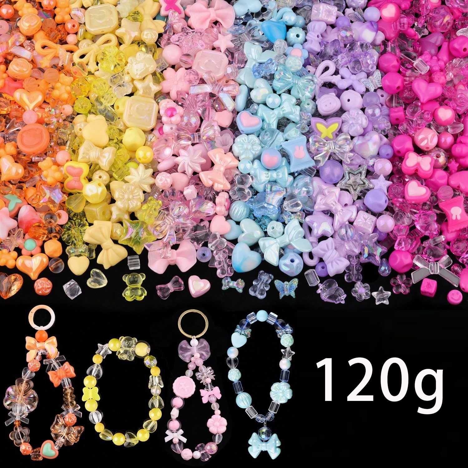 Jewelry Making Game - 1bag Mixing Style Candy Color Acrylic