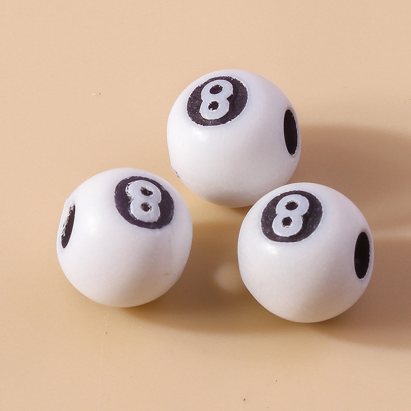 50pcs Resin 3D Black No 8 Bill - Jewelry Making Game recension och pris
