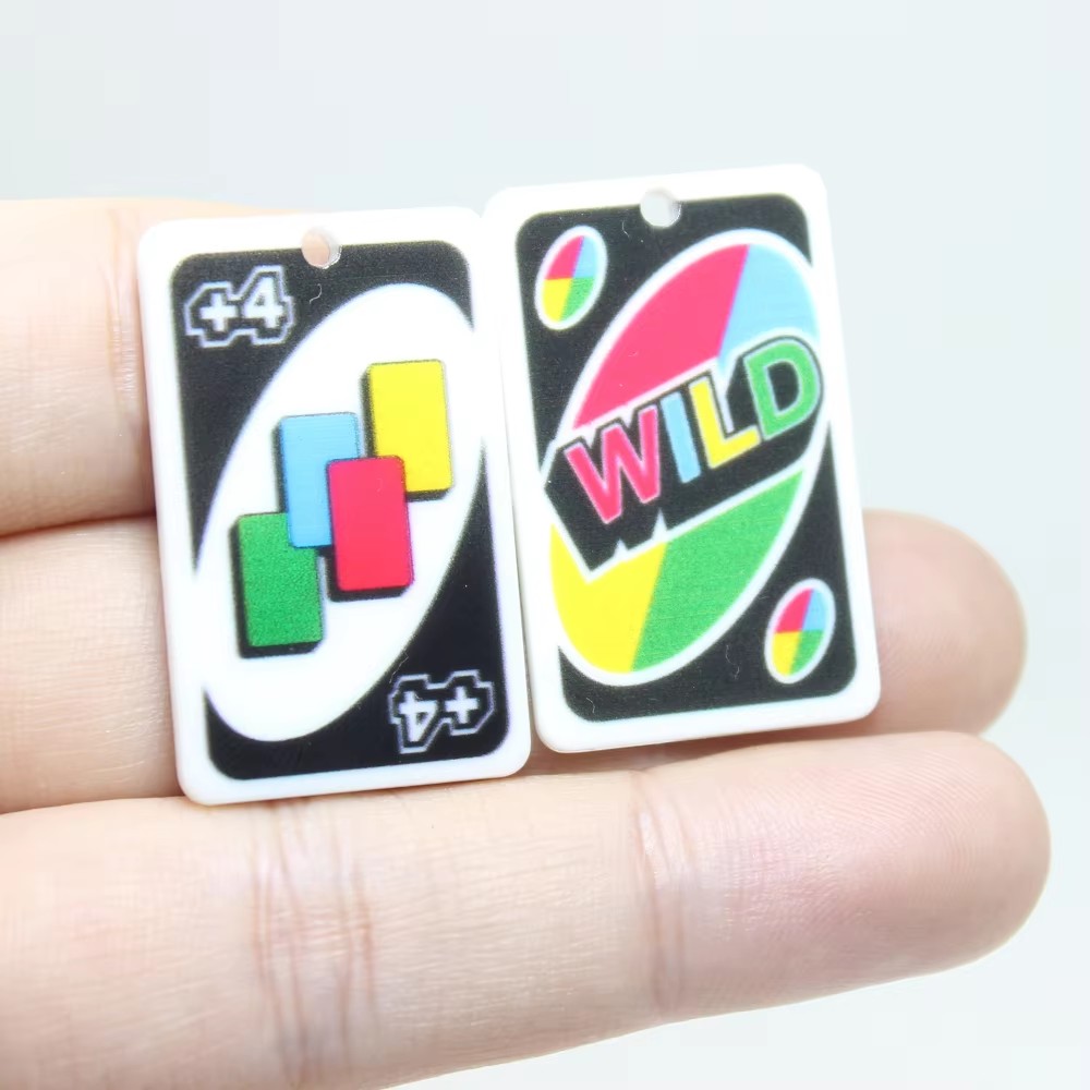 8Pcs/Lot Peker Game Card Charm - Jewelry Making Game recension och pris