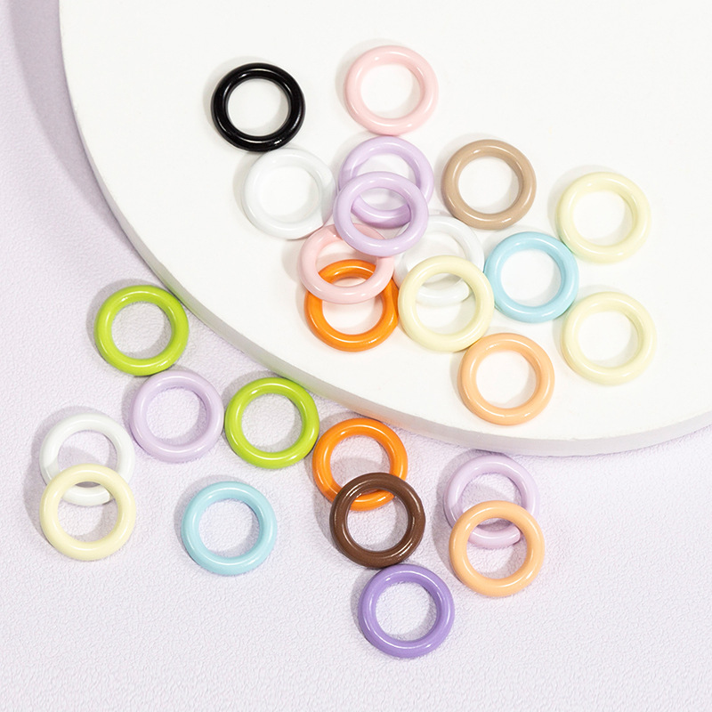 50pcs 9mm Mix Color Soldered C - Jump Ring Assorted recension och pris