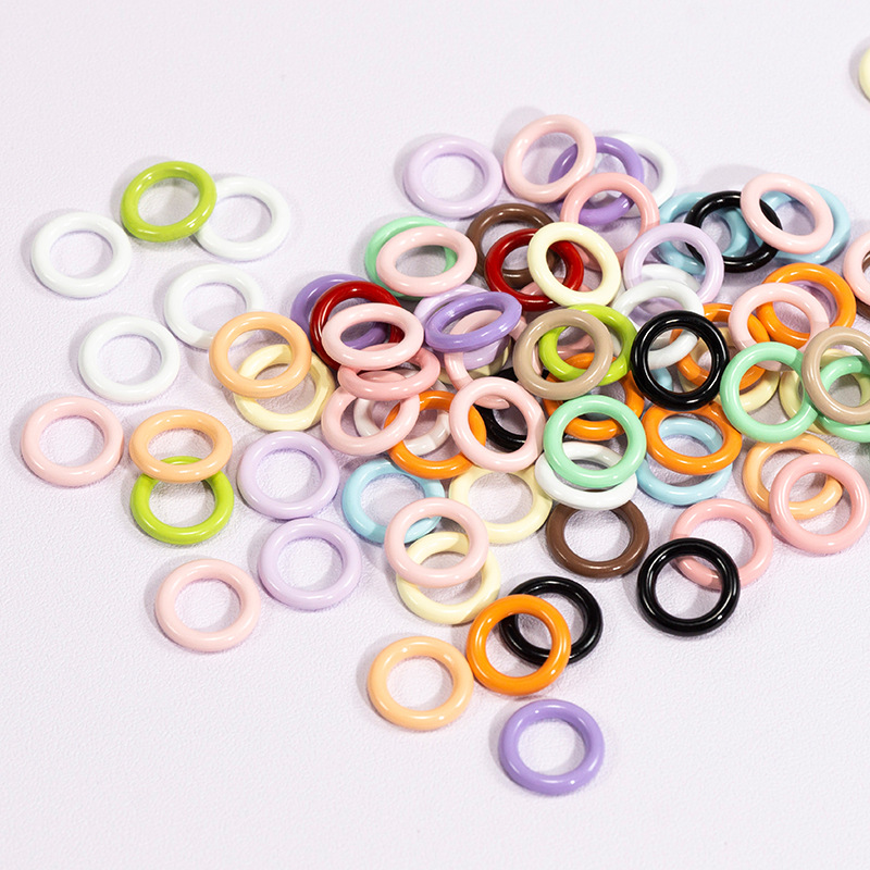 50pcs 9mm Mix Color Soldered C - Jump Ring Assorted recension och pris