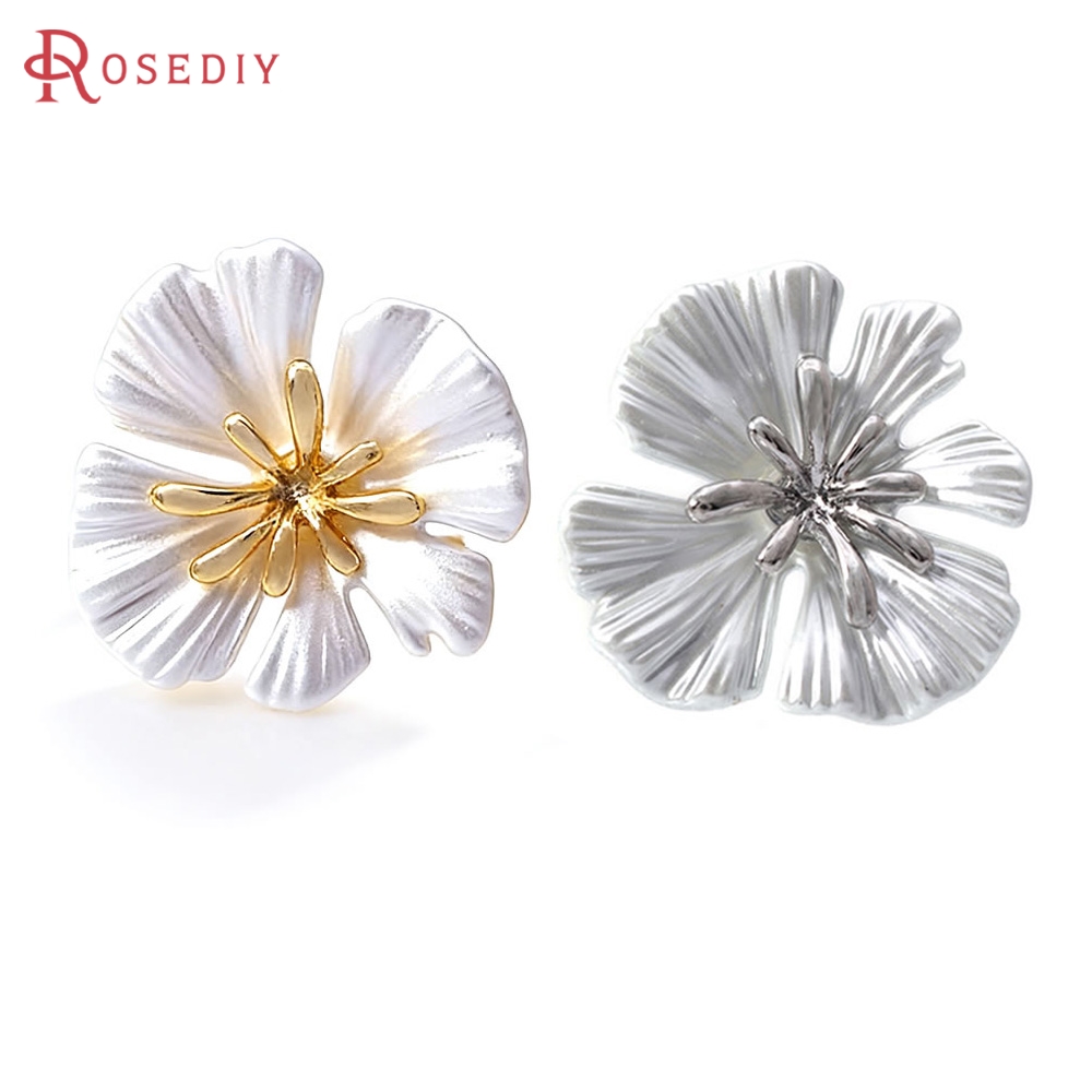 18K Gold Color Brass Flower St - Jewelry Making Earrings recension och pris