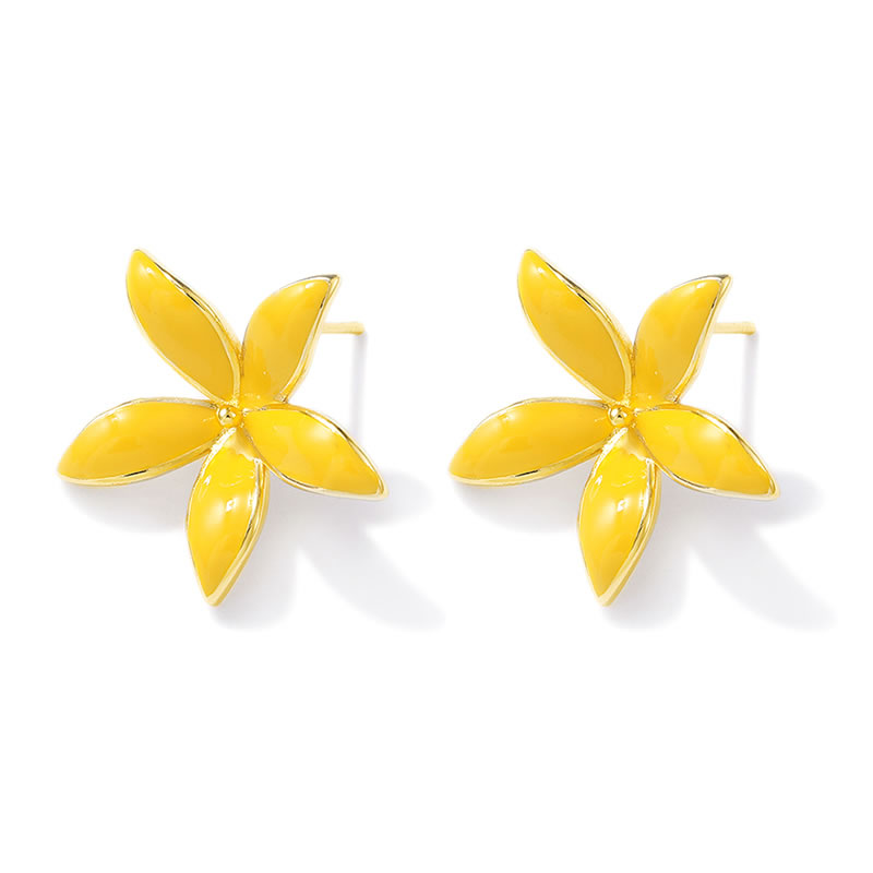 18K Gold Color Brass Flower St - Jewelry Making Earrings recension och pris