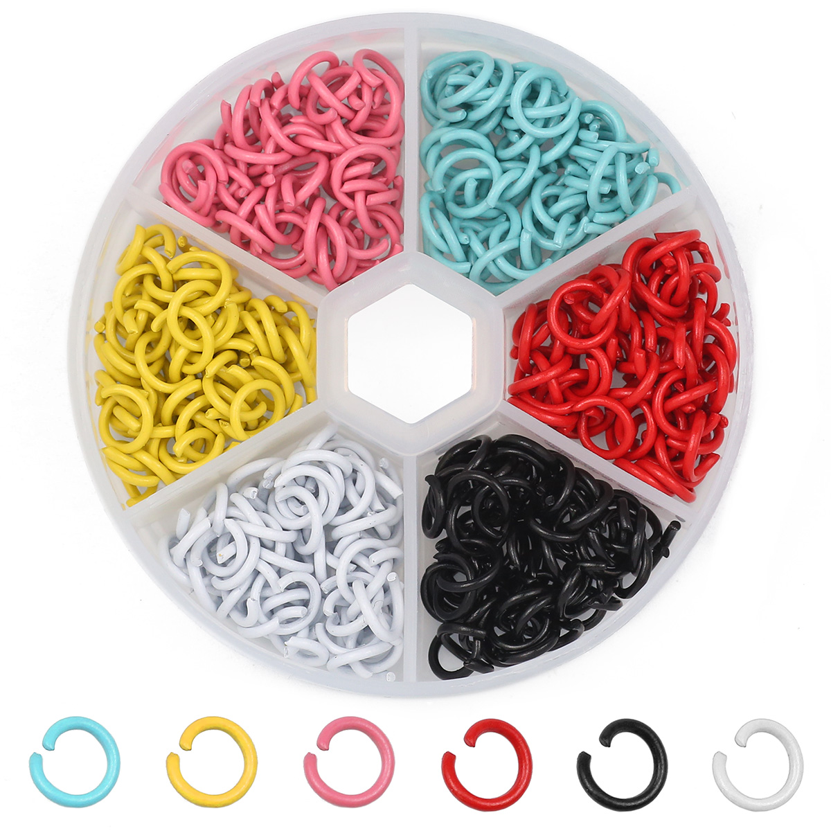 87g Colorful Mixed Colors Zinc - Jump Ring Assorted recension och pris