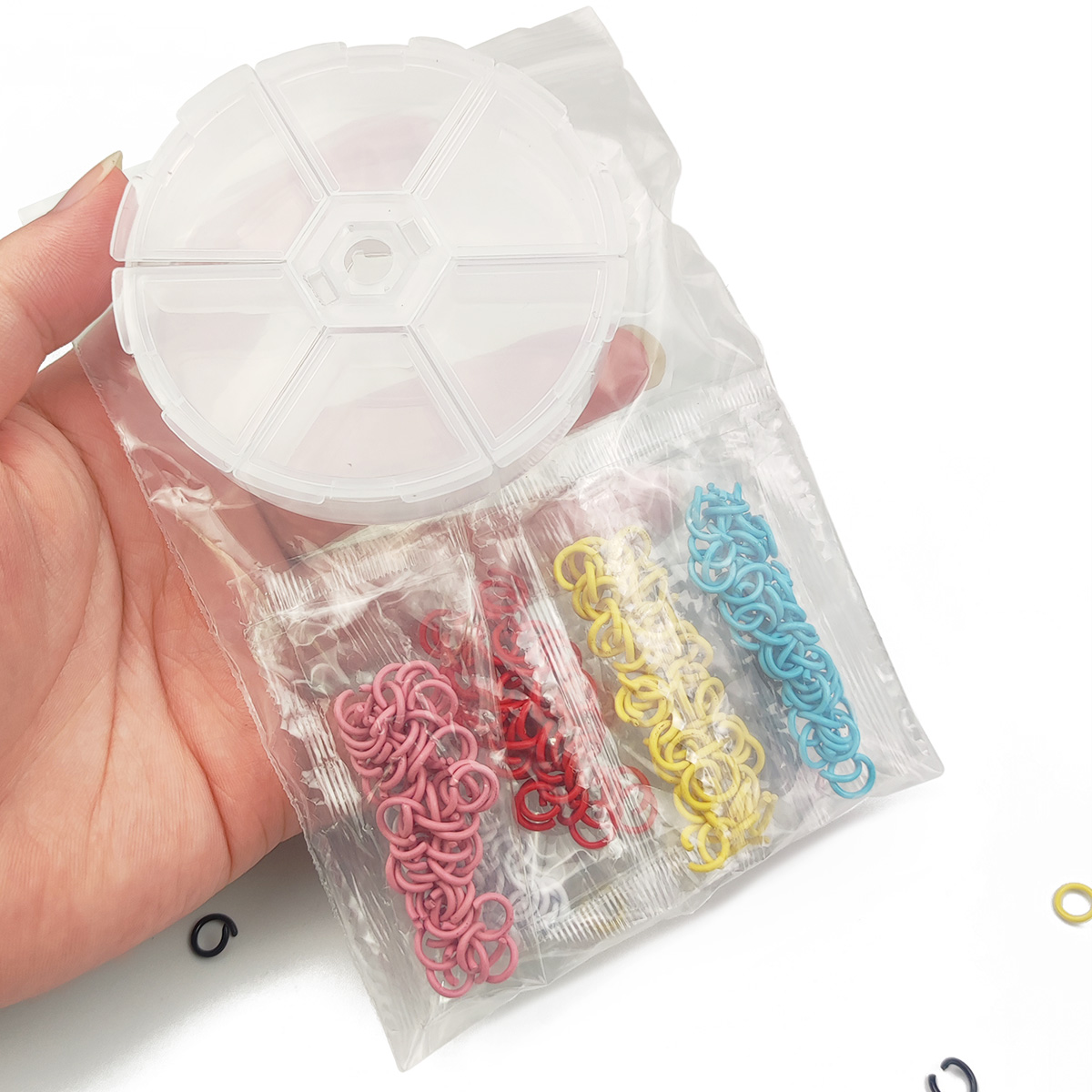 87g Colorful Mixed Colors Zinc - Jump Ring Assorted recension och pris