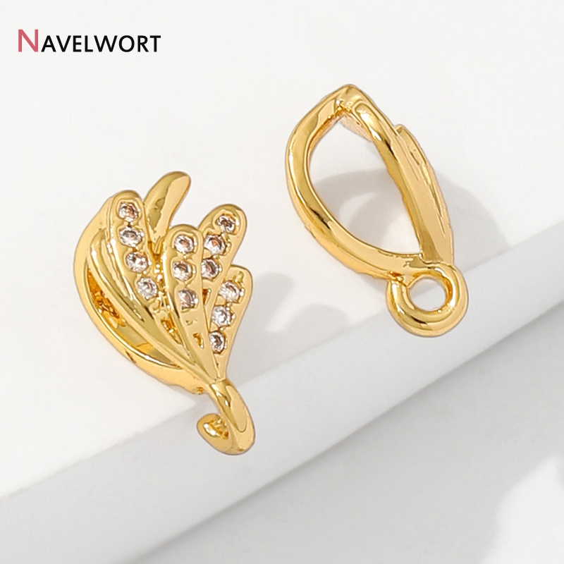 18K Gold Plated Brass With Zir - Jewelry Making Materials recension och pris