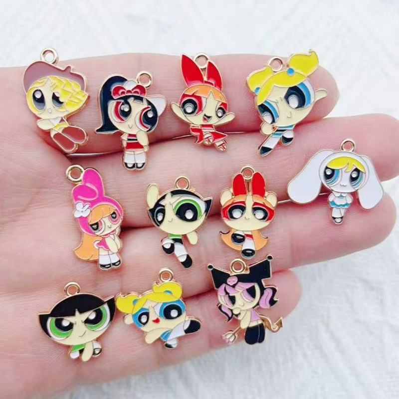 10pcs Alloy Oil-Dripping Carto - Jewelry Making Earrings recension och pris