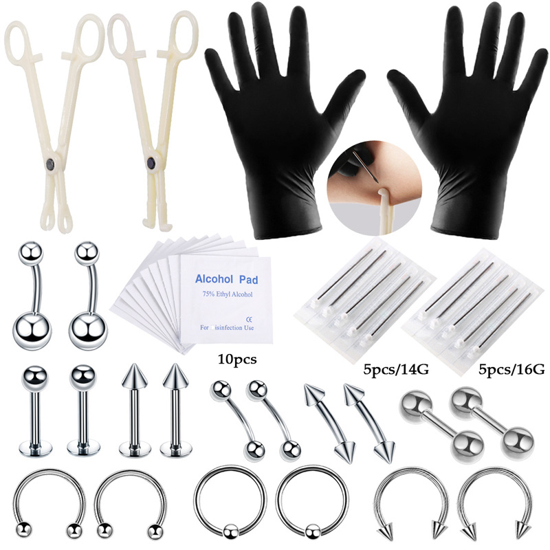 42pcs/set Body Piercing Tool K - Jewelry Making Needle Nose Pliers recension och pris