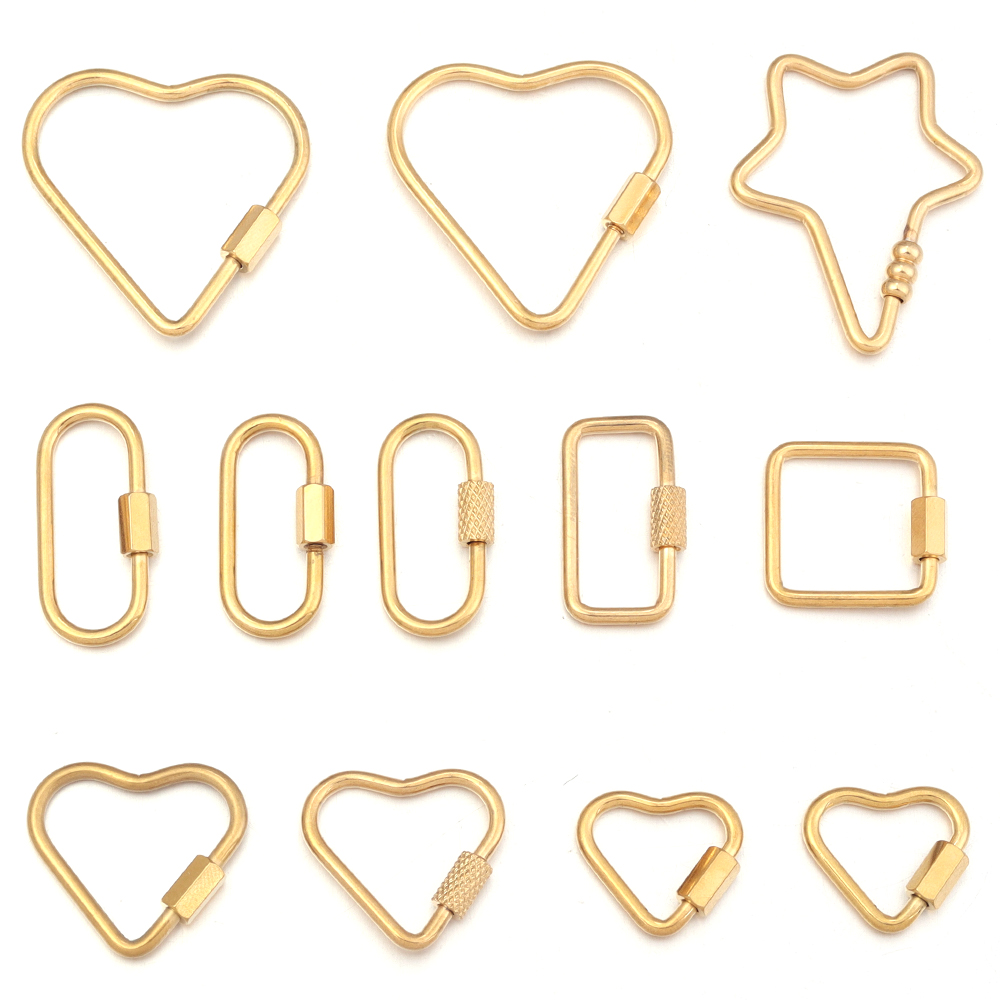 2pcs Gold Stainless Steel Hear - Jewelry Making Ideas recension och pris