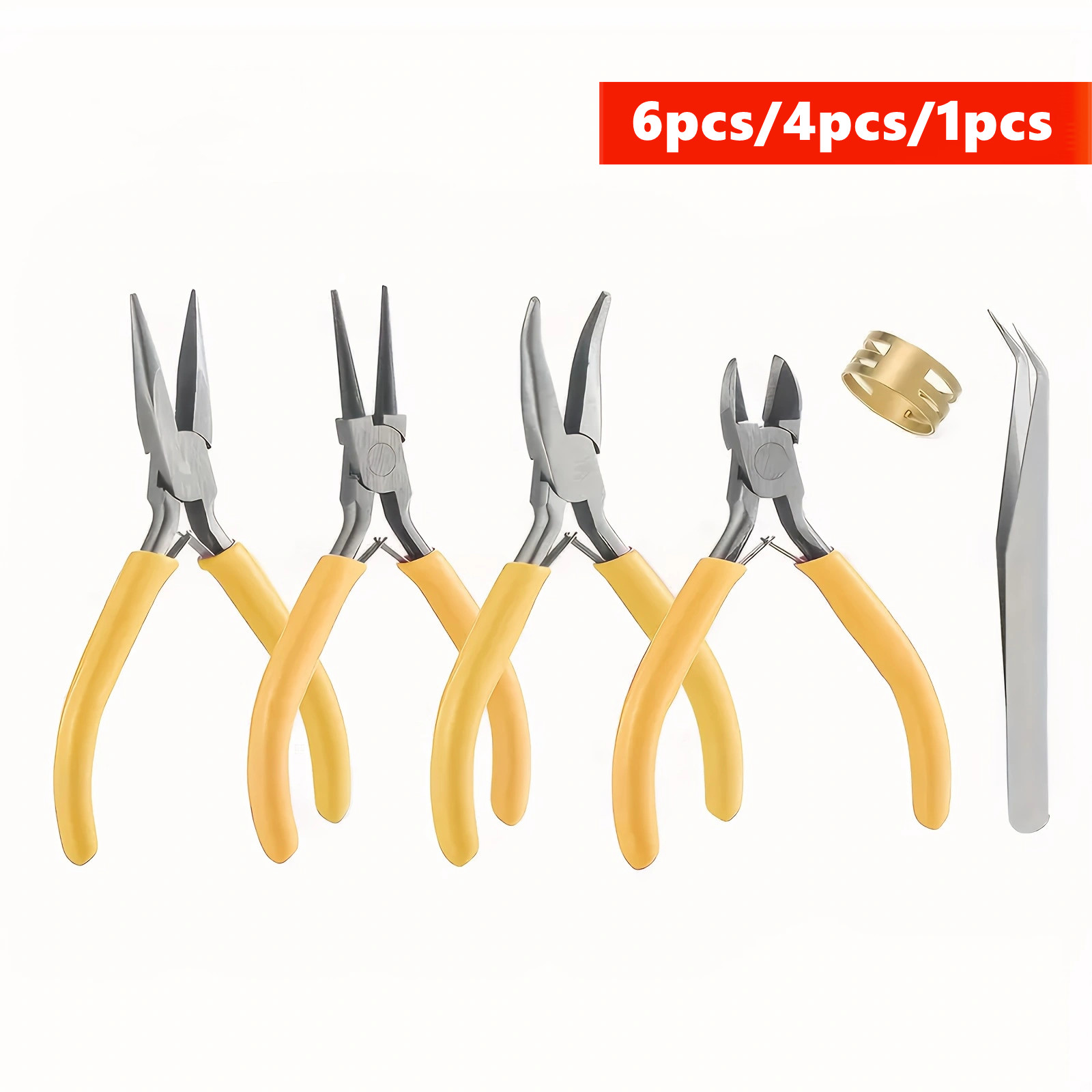 6/4/1pcs Yellow Jewelry Making - Jewelry Making Needle Nose Pliers recension och pris