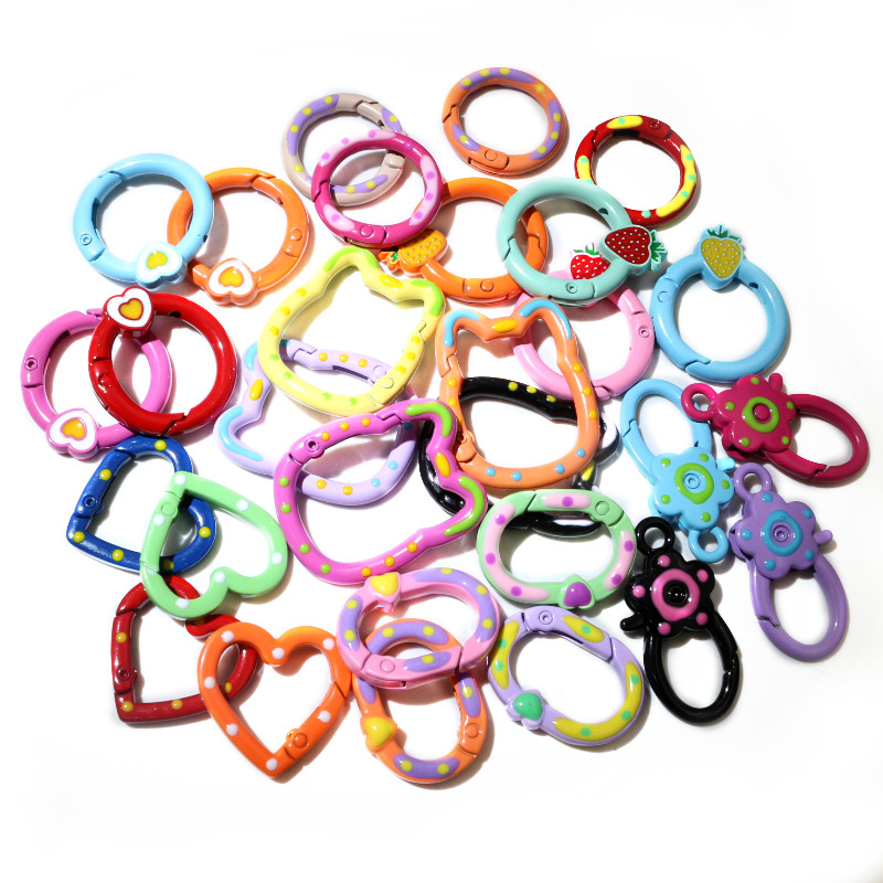 10pcs Random Colors Mix Heart  - Jump Ring Assorted recension och pris