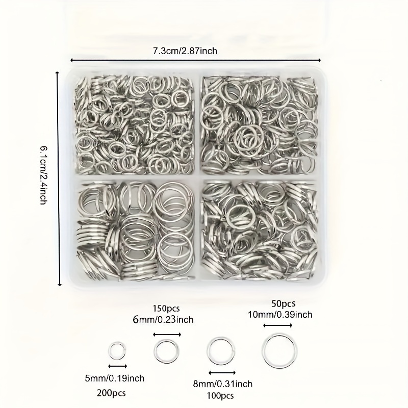 500Pcs Mixed Open Jump Rings S - Jump Ring Assorted recension och pris
