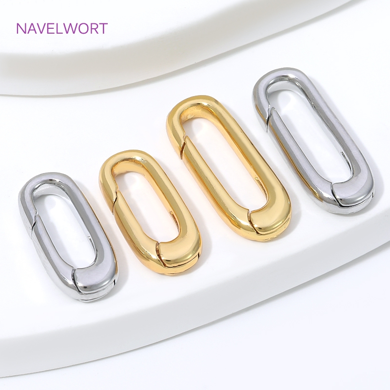1/2/4Pcs 18K Gold Plated Oval  - Jewelry Making Ideas recension och pris