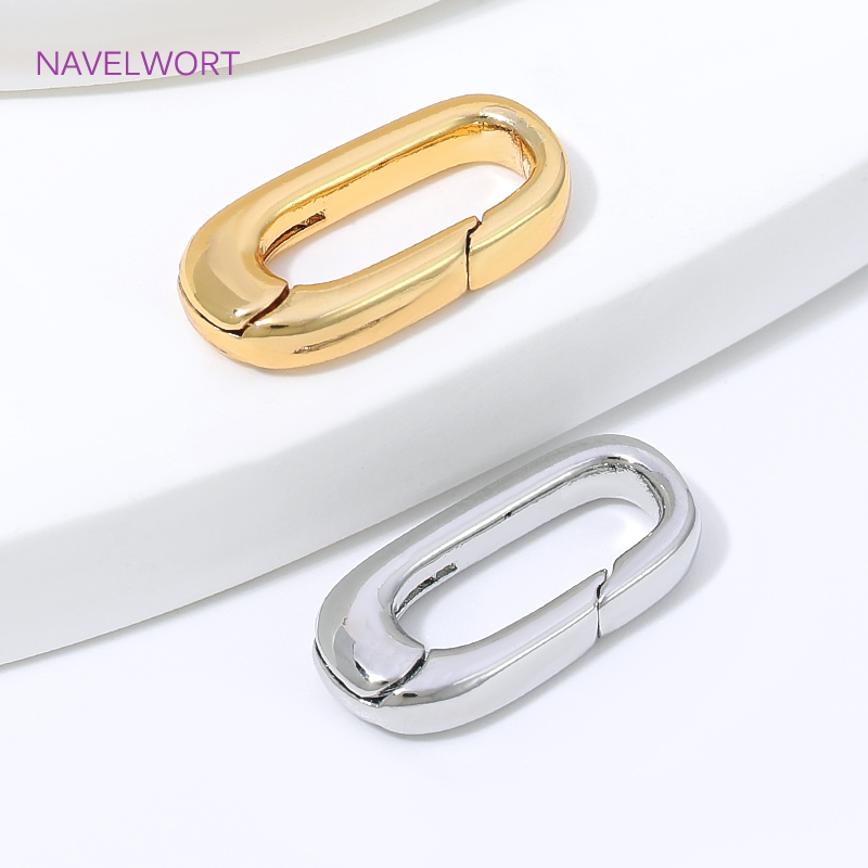 1/2/4Pcs 18K Gold Plated Oval  - Jewelry Making Ideas recension och pris