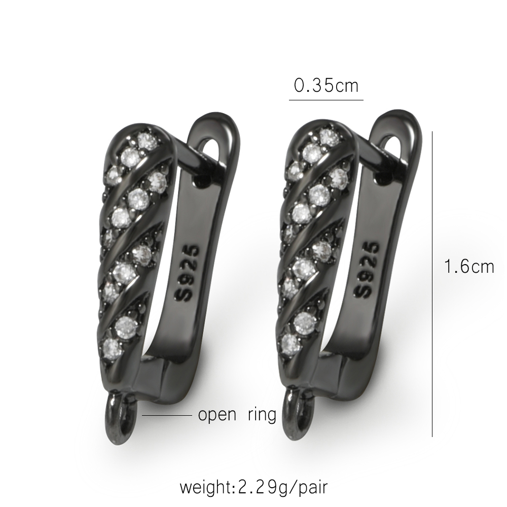 YANASI 1 Pair Gun Black  Brass - Jewelry Making Articles recension och pris
