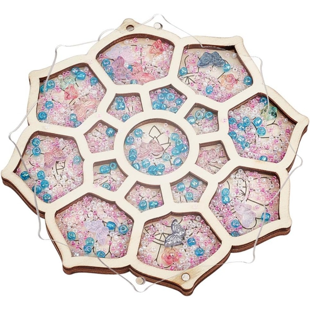 Wood Bead Organizer Tray Flowe - Jewelry Making Organizer recension och pris