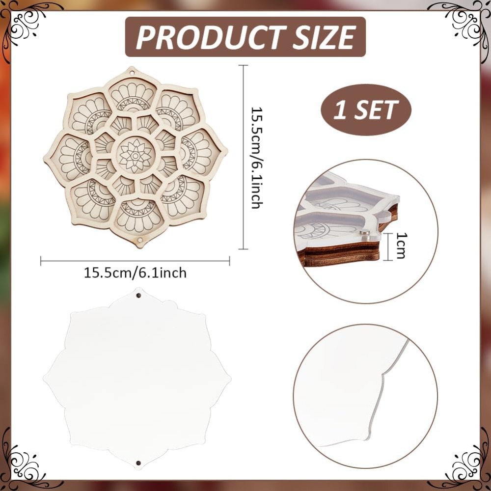 Wood Bead Organizer Tray Flowe - Jewelry Making Organizer recension och pris
