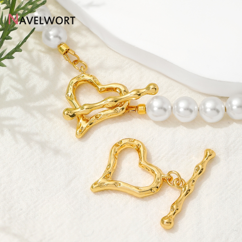 18K Gold Plated Heart Shape OT - Jewelry Making Materials recension och pris