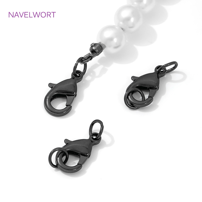Black Color Brass Lobster Clas - Jewelry Making Name recension och pris