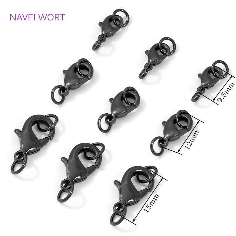 Black Color Brass Lobster Clas - Jewelry Making Name recension och pris